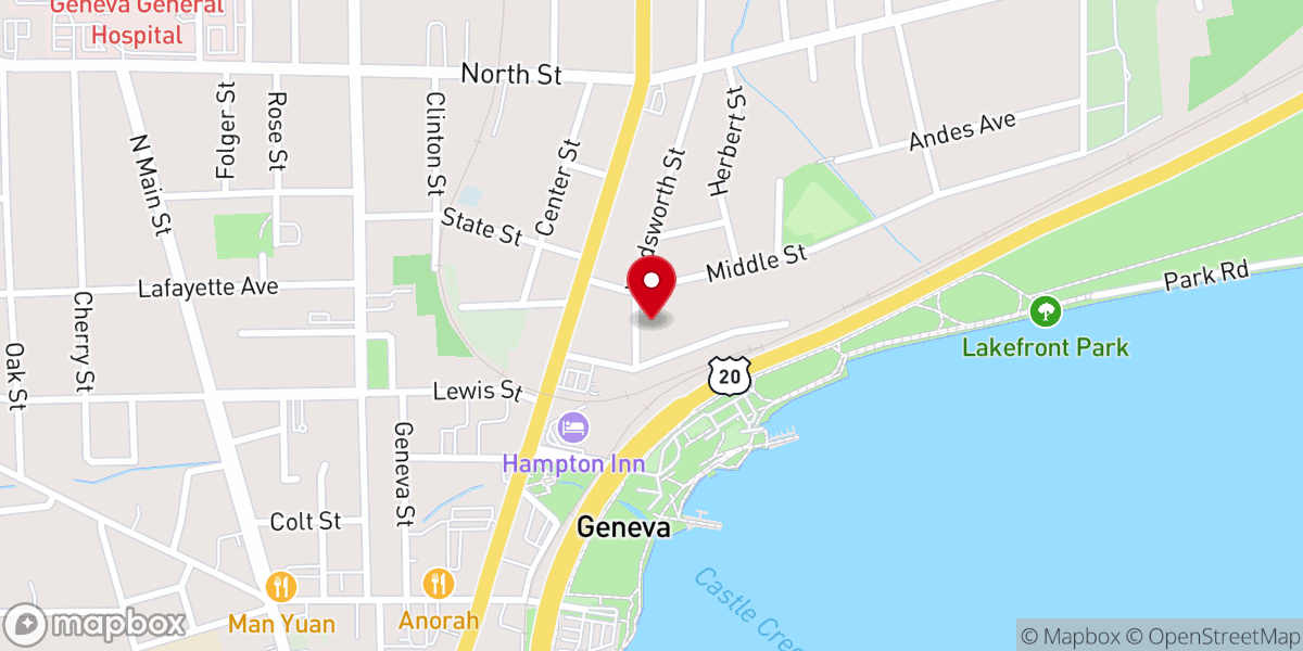 Map showing location of Mount Calvary Church of God in Christ