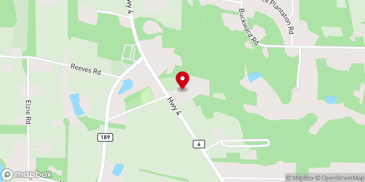 Map showing location of Pilgrim Rest Baptist Church