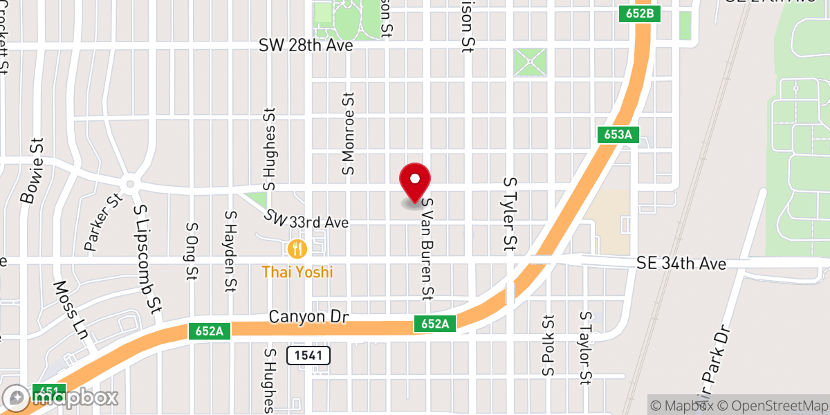 Map showing location of Temple Baptist Church