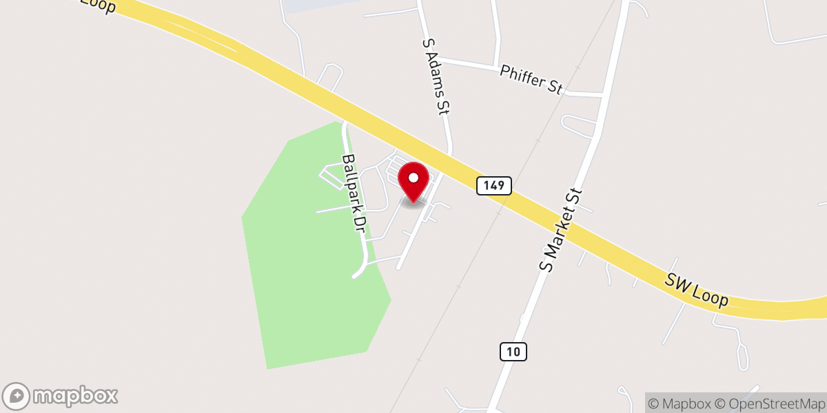 Map showing location of Carthage Civic Center