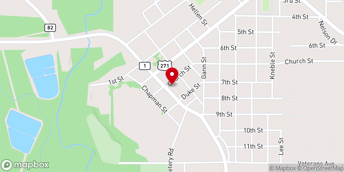 Map showing location of First United Methodist Church