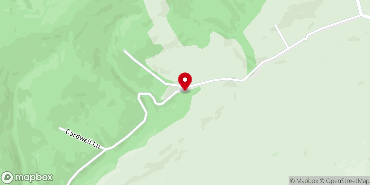 Map showing location of Sugar Grove Missionary Baptist Church