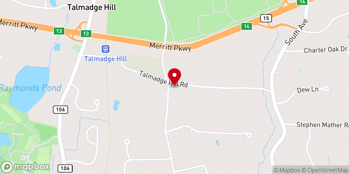Map showing location of Talmadge Hill Chapel