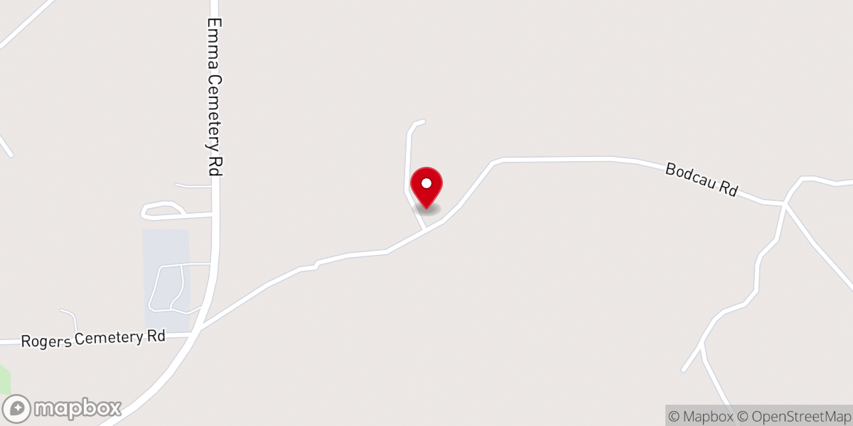 Map showing location of Hopewell Baptist Church