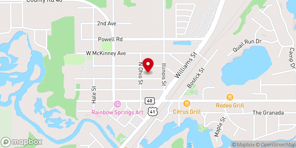 Map showing location of Dunnellon Presbyterian Church