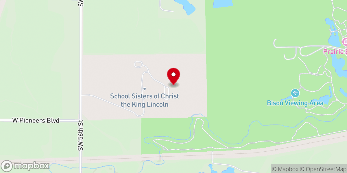 Map showing location of Christ the King (Villa Regina) Church