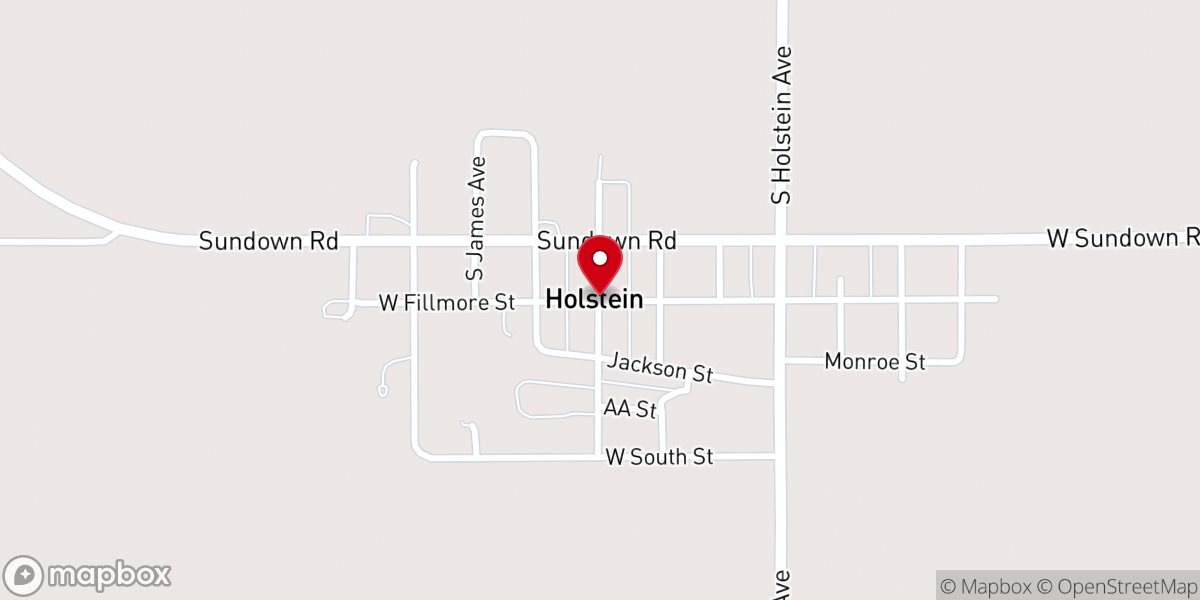 Map showing location of Holstein