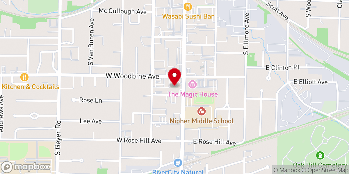 Map showing location of Concordia Lutheran Church