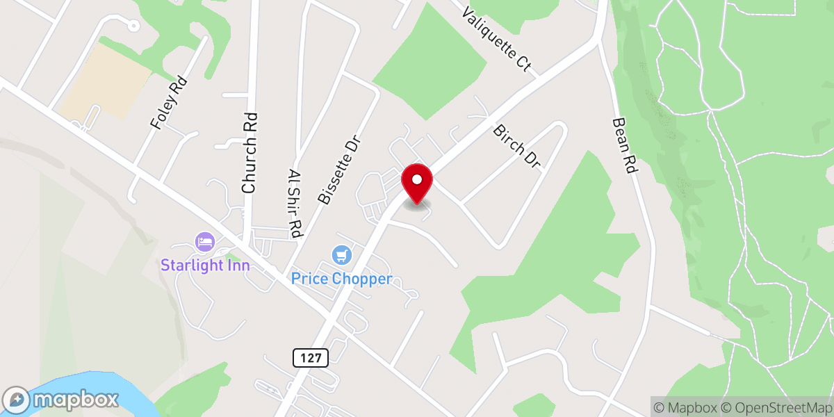 Map showing location of St. Andrew's Episcopal Church