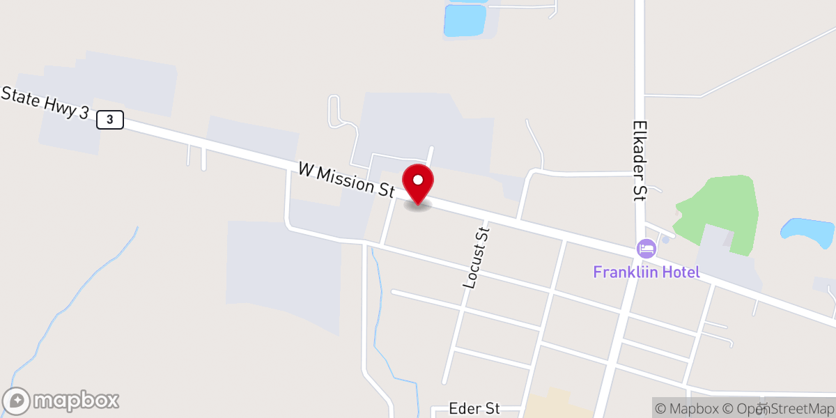 Map showing location of St Mary's Catholic Church