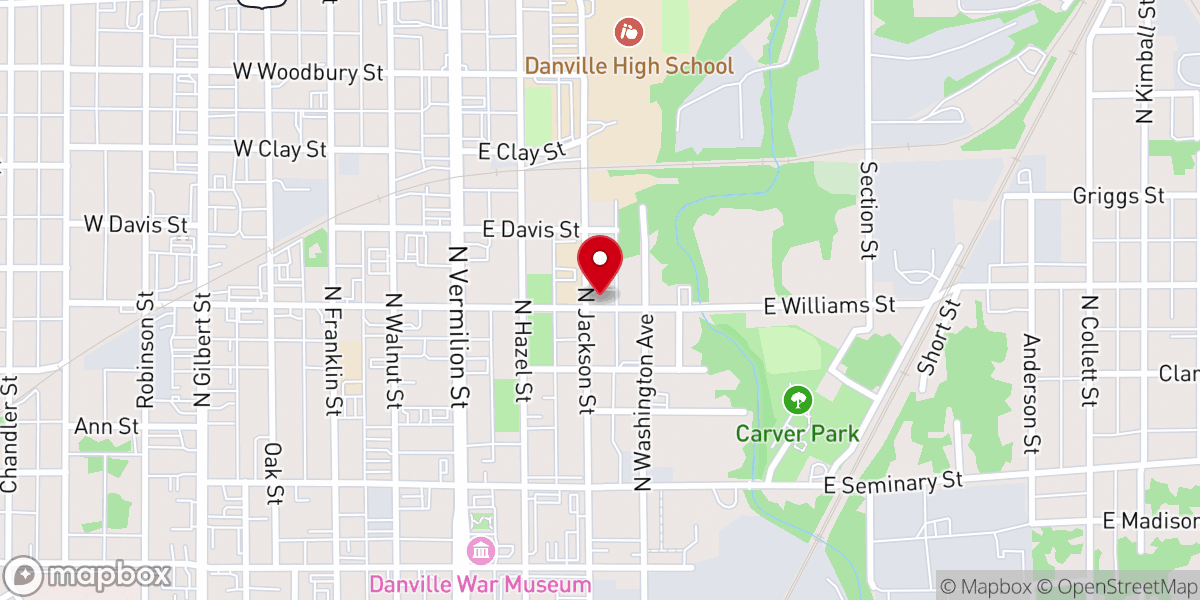 Map showing location of Allen Chapel AME
