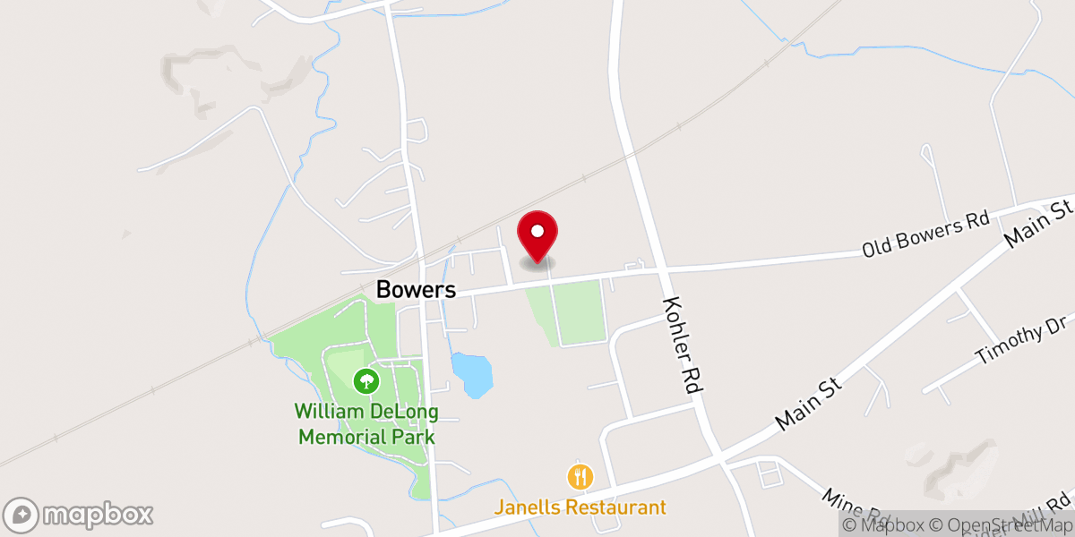 Map showing location of Christ DeLong United Church of Christ