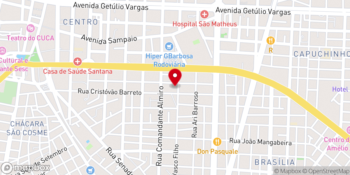 Map showing location of Igreja Evangélica Assembleia de Deus em Feira de Santana - Sede