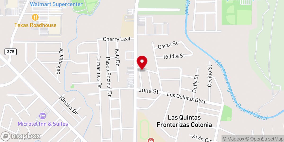 Map showing location of Iglesia Fe Esperanza Y Amor