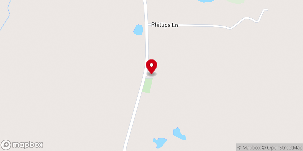 Map showing location of Pine Grove Baptist Church