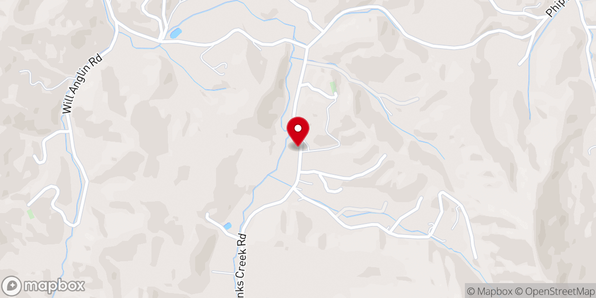 Map showing location of Banks Creek Freewill Baptist