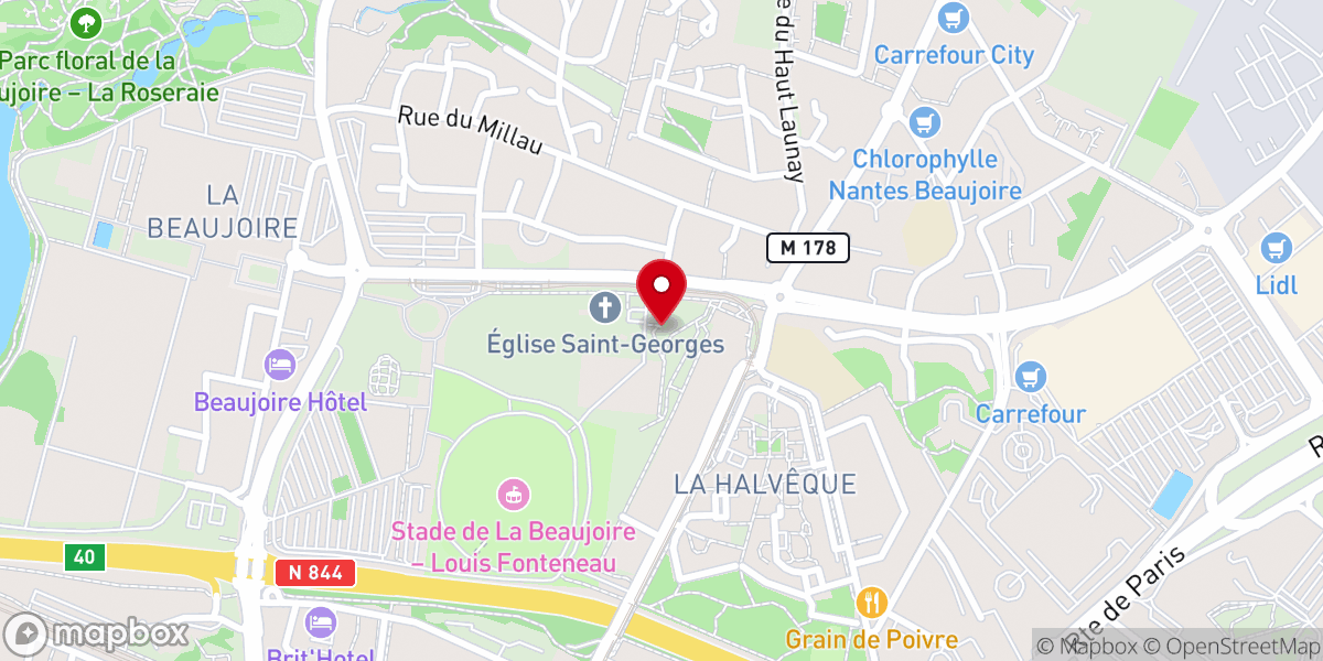 Map showing location of Église Protestante Évangélique - Générations