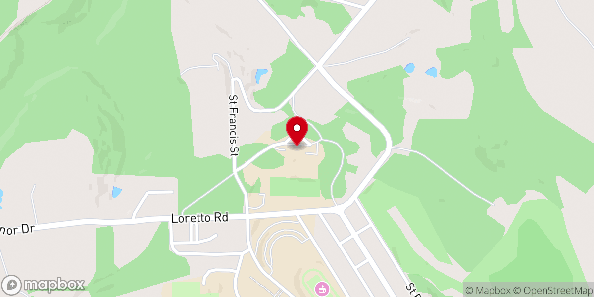Map showing location of Saint Francis Friary Infirmary