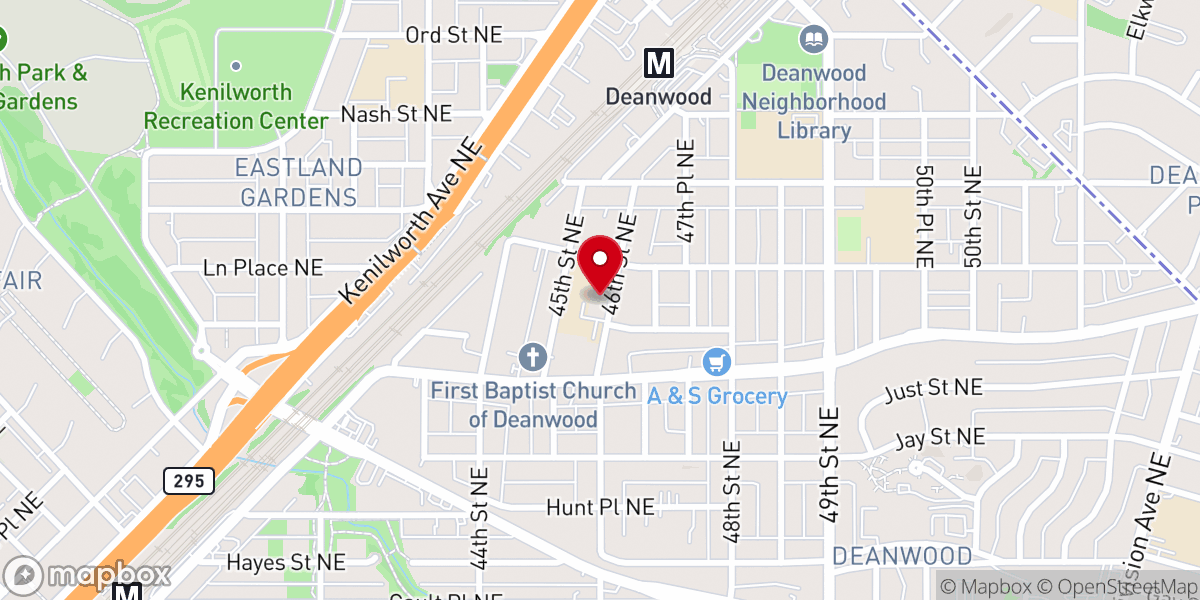 Map showing location of Macedonia Community Church