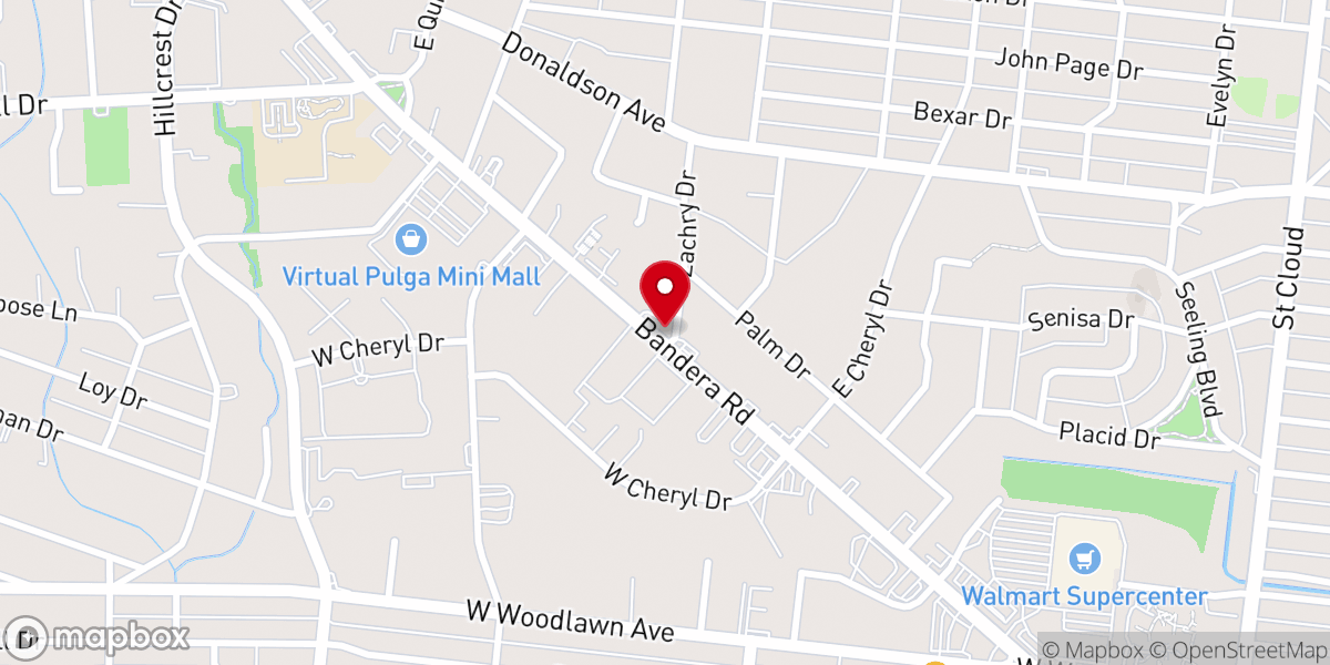Map showing location of Iglesia Bautista La Promesa