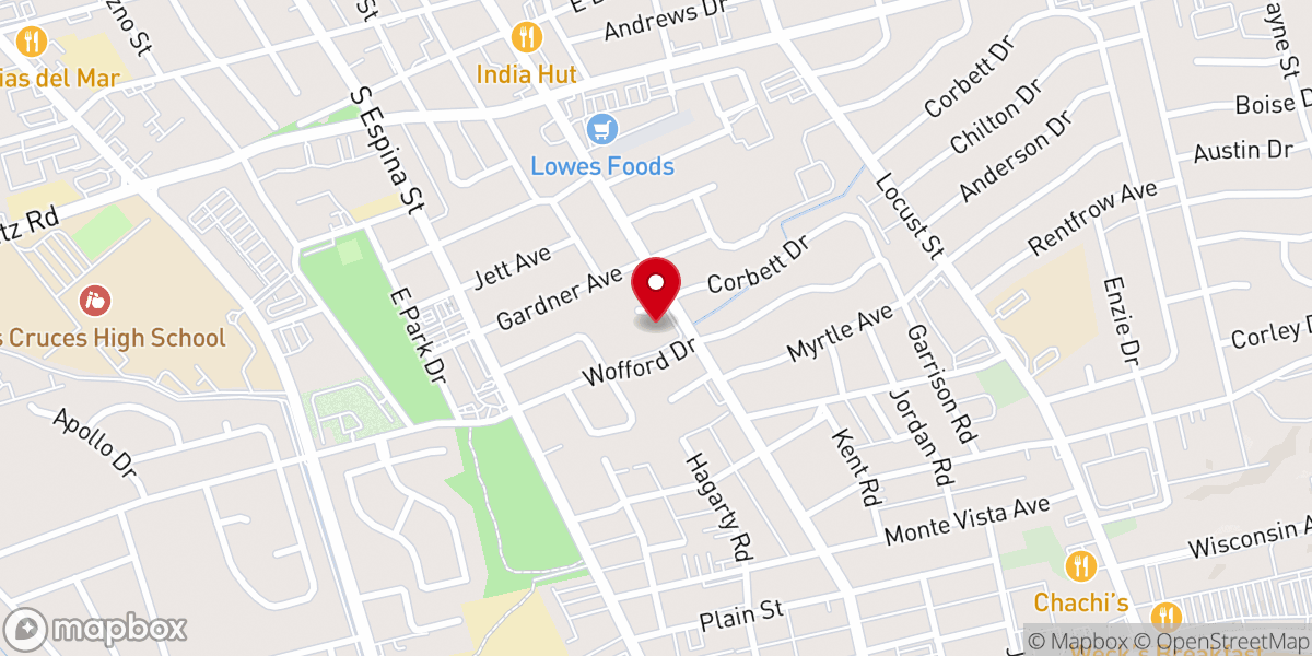 Map showing location of Unitarian Universalist Church