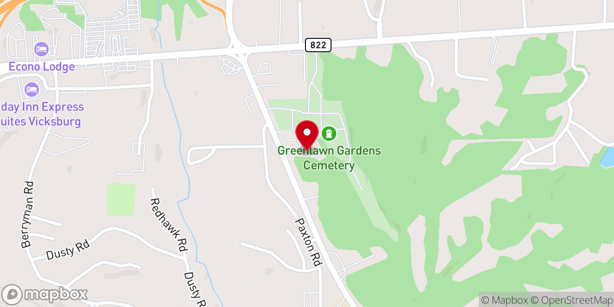 Map showing location of Pleasant Valley Missionary Baptist Church