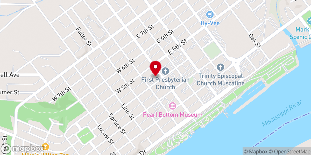 Map showing location of Wesley United Methodist Church