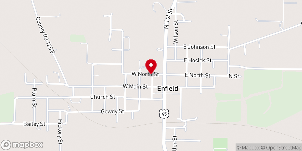 Map showing location of Missionary Baptist Church