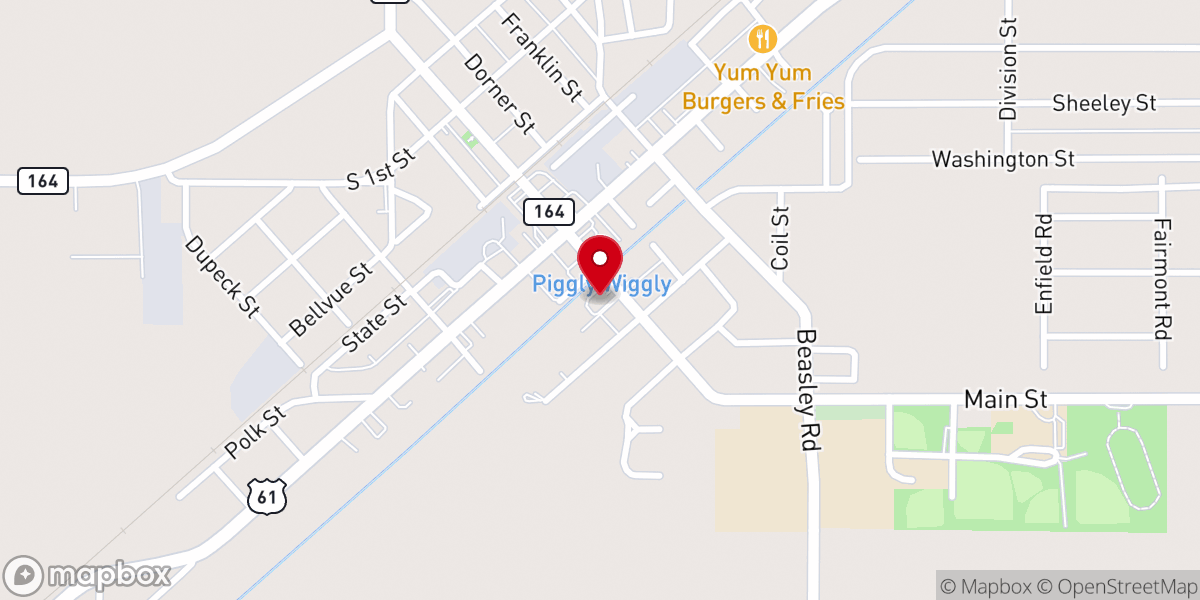 Map showing location of Steele United Methodist Church