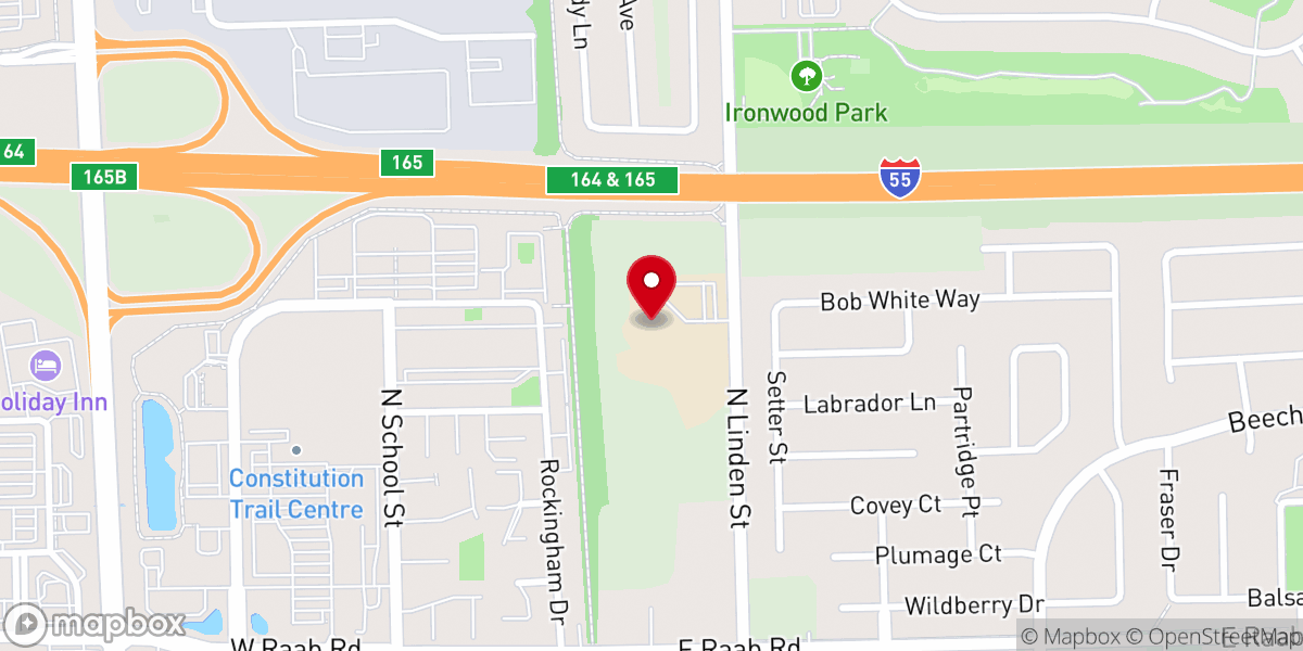 Map showing location of Heartland Church