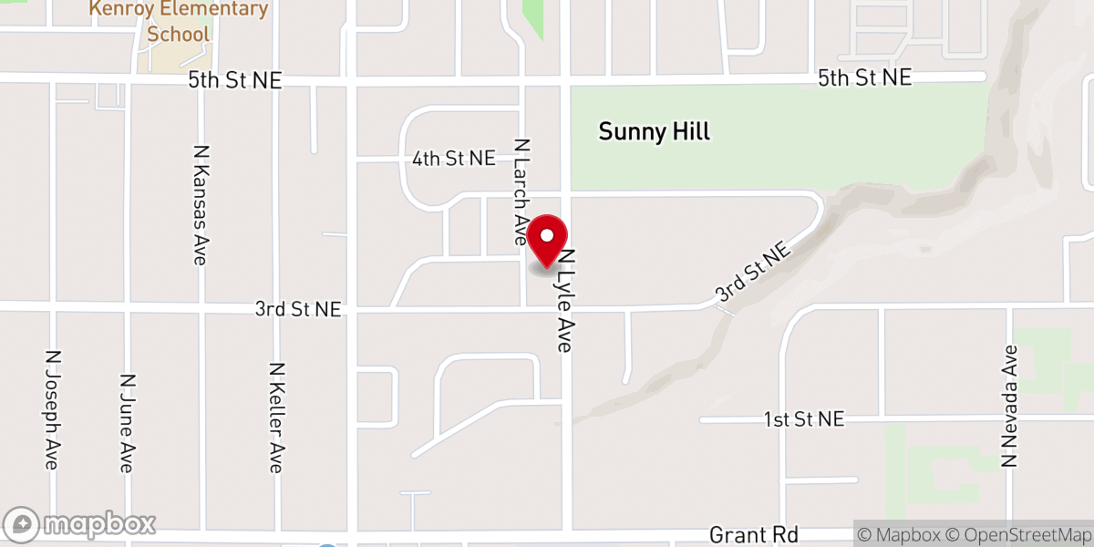 Map showing location of East Wenatchee English