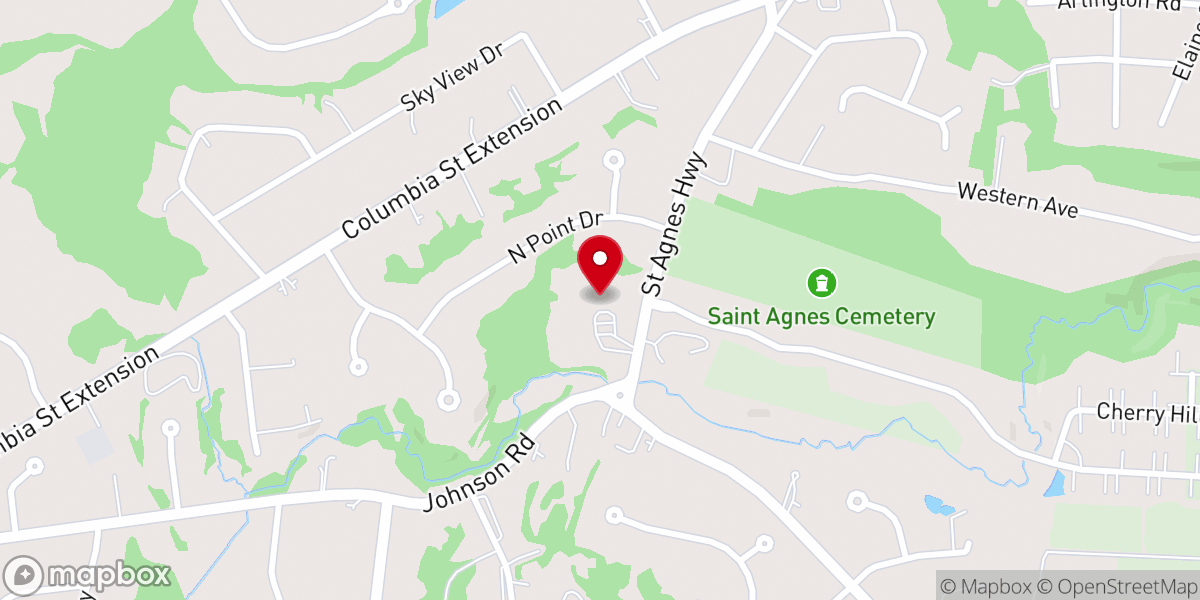 Map showing location of Haitian Church in Albany / All Nations in Christ Church