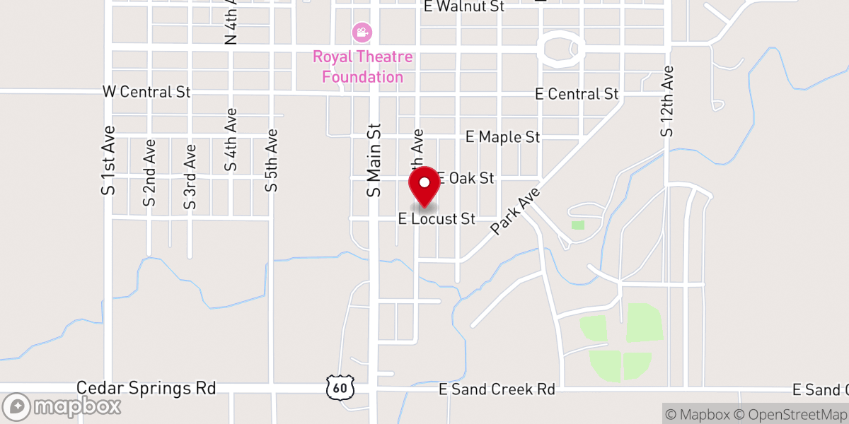 Map showing location of St. Ann's Catholic Church