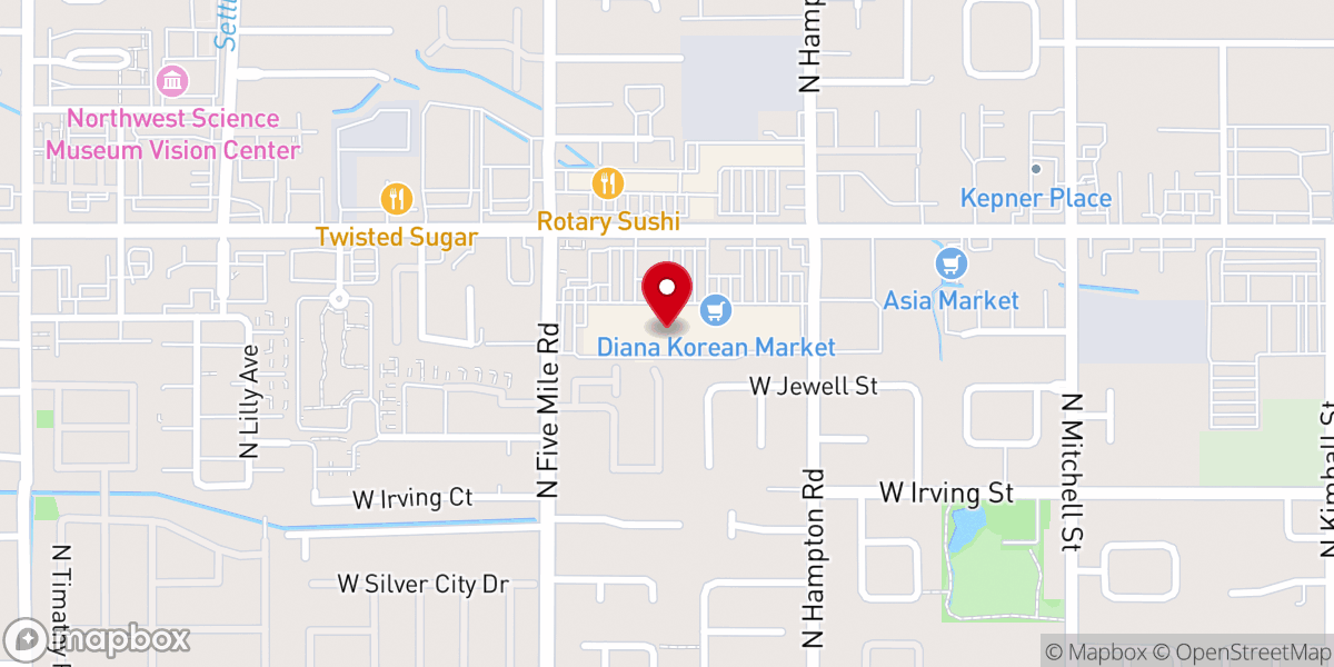 Map showing location of Oasis City Church