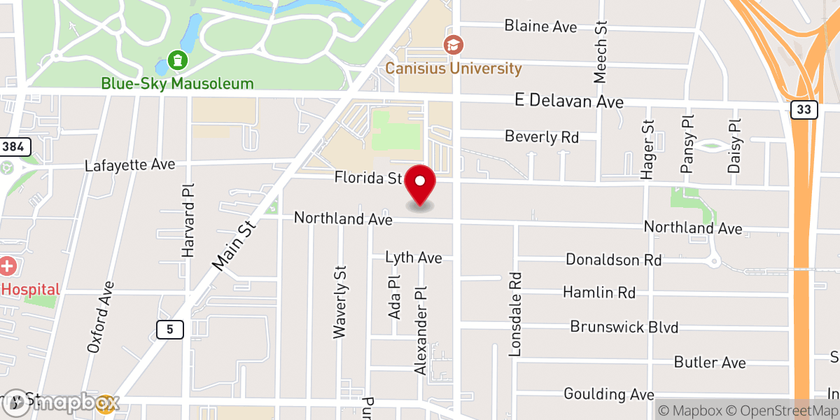 Map showing location of Mount Carmel Baptist Church