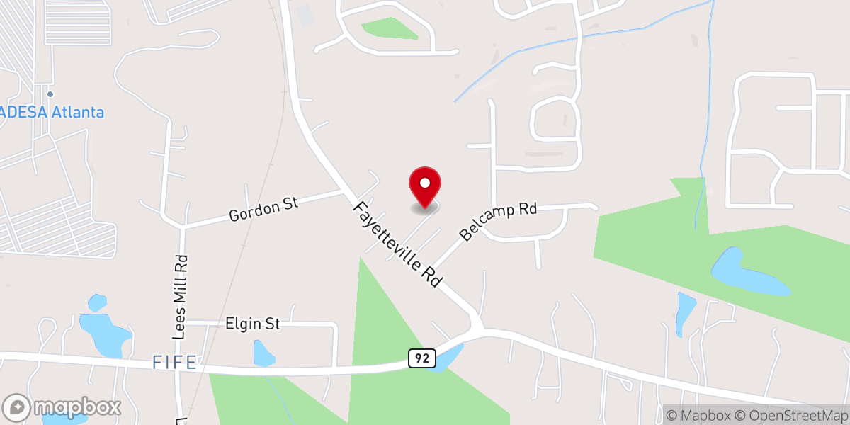 Map showing location of Church of Christ Fayetteville