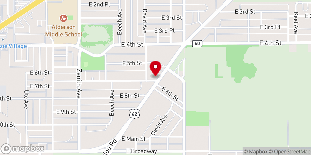 Map showing location of New Light Baptist Church
