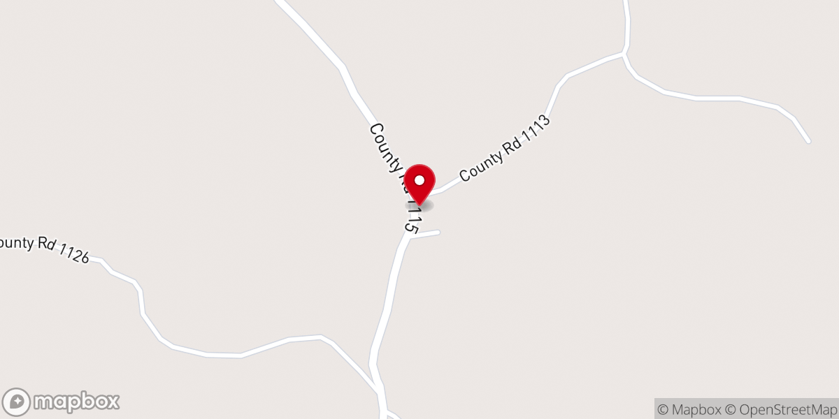 Map showing location of Little Hill Church
