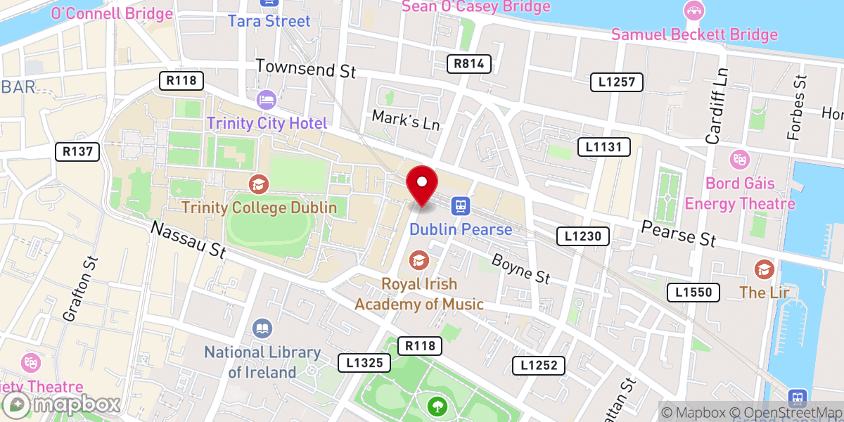 Map showing location of St. Andrew's Parish Church