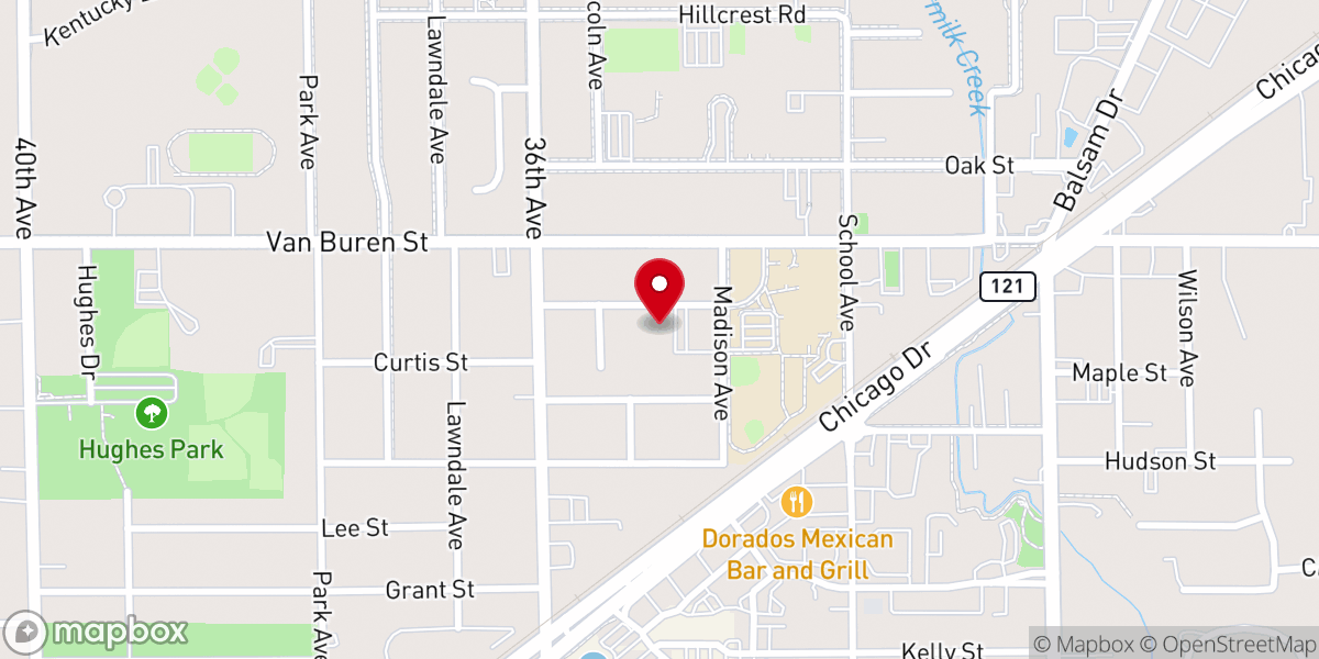 Map showing location of Iglesia Todas las Naciones