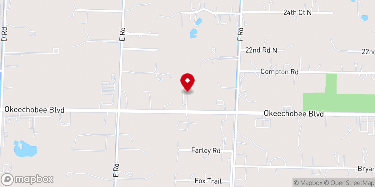 Map showing location of Palms West Presbyterian Church