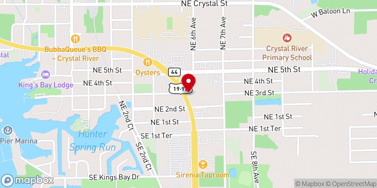 Map showing location of Trulieve Crystal River Dispensary