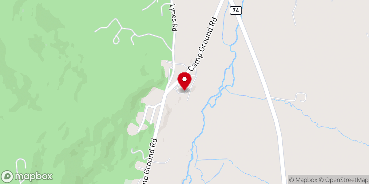 Map showing location of Mount Olivet Union Campmeeting Association
