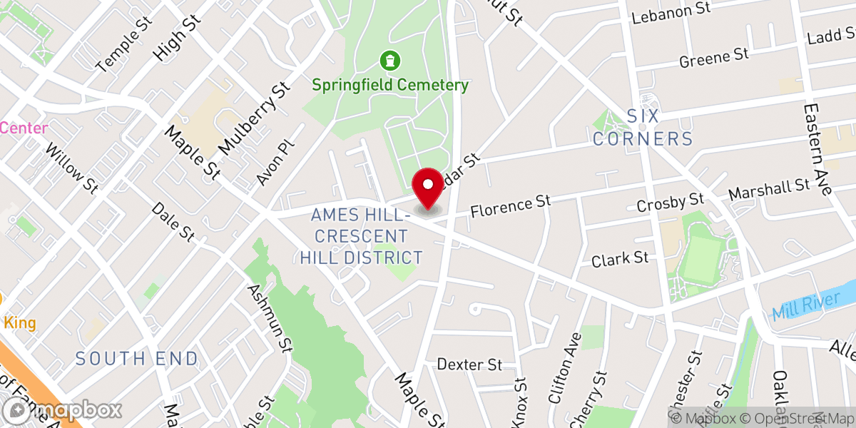 Map showing location of Eternal Light Church