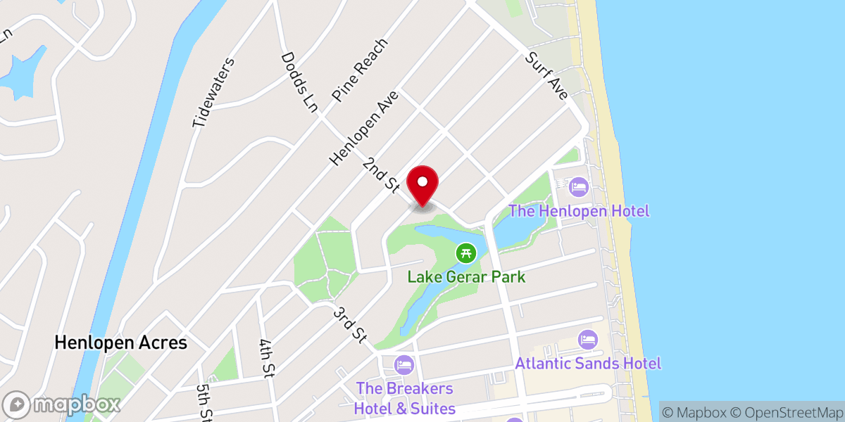 Map showing location of A F Du Pont Memorial House