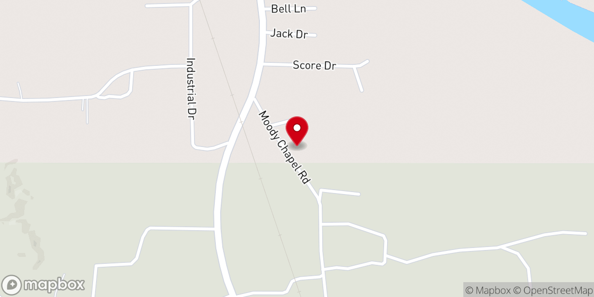 Map showing location of Cox Chapel