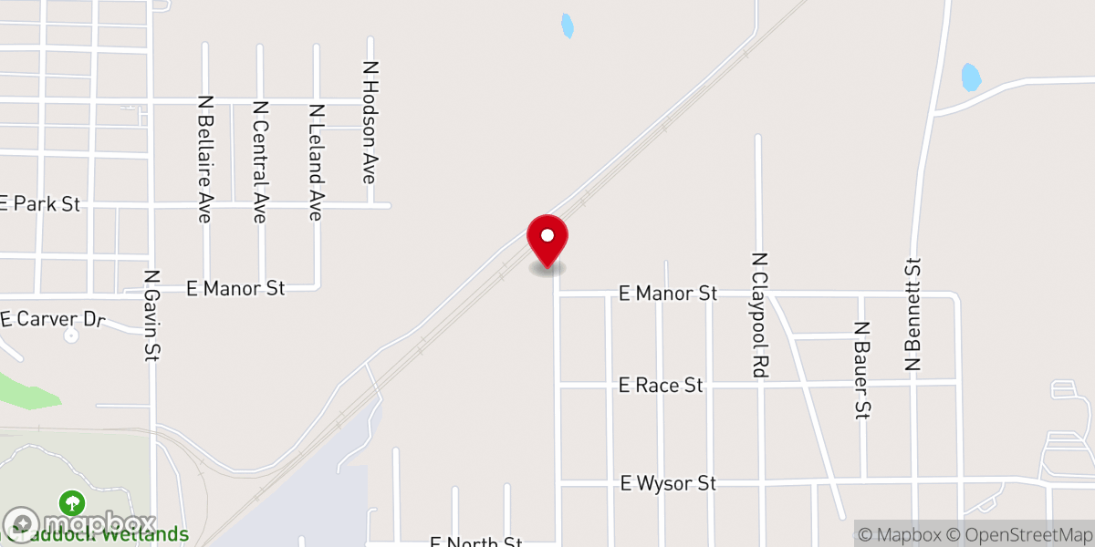 Map showing location of St. Paul's Lutheran Church (LCR)