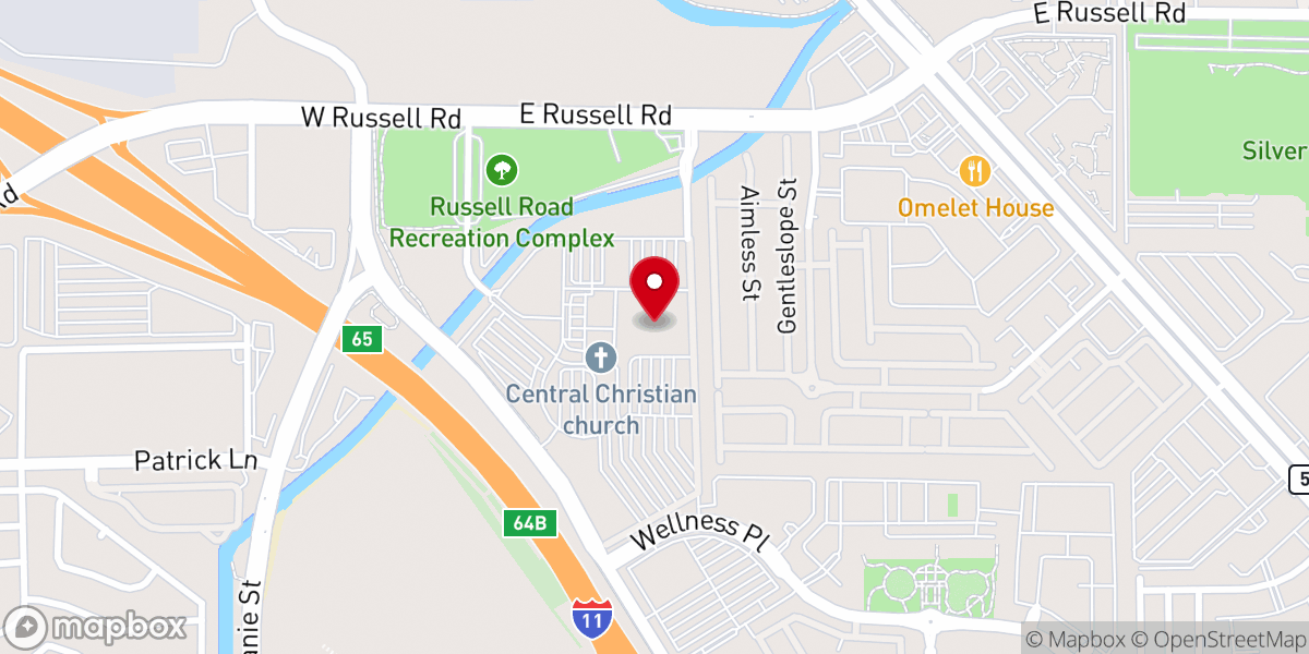 Map showing location of Central Christian church
