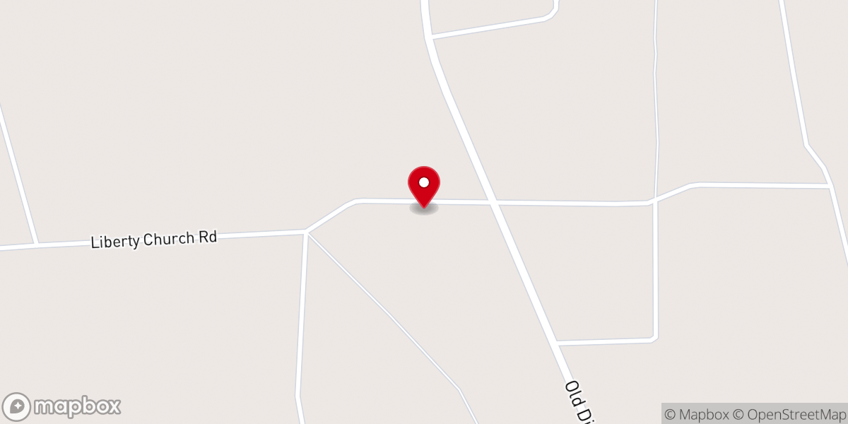 Map showing location of Liberty Church of God