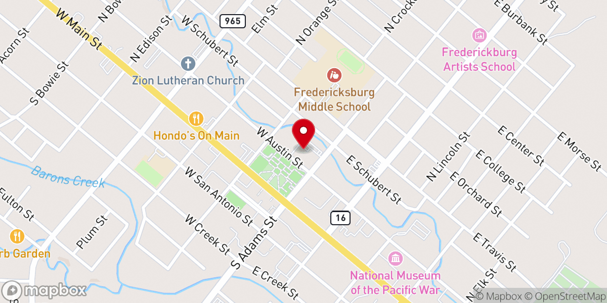 Map showing location of Bethany Lutheran Church